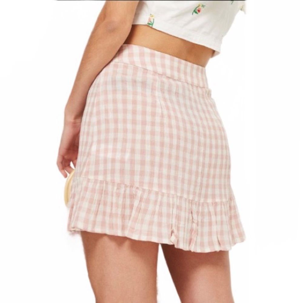 Topshop Rose Gingham Miniskirt - Picture 4 of 15